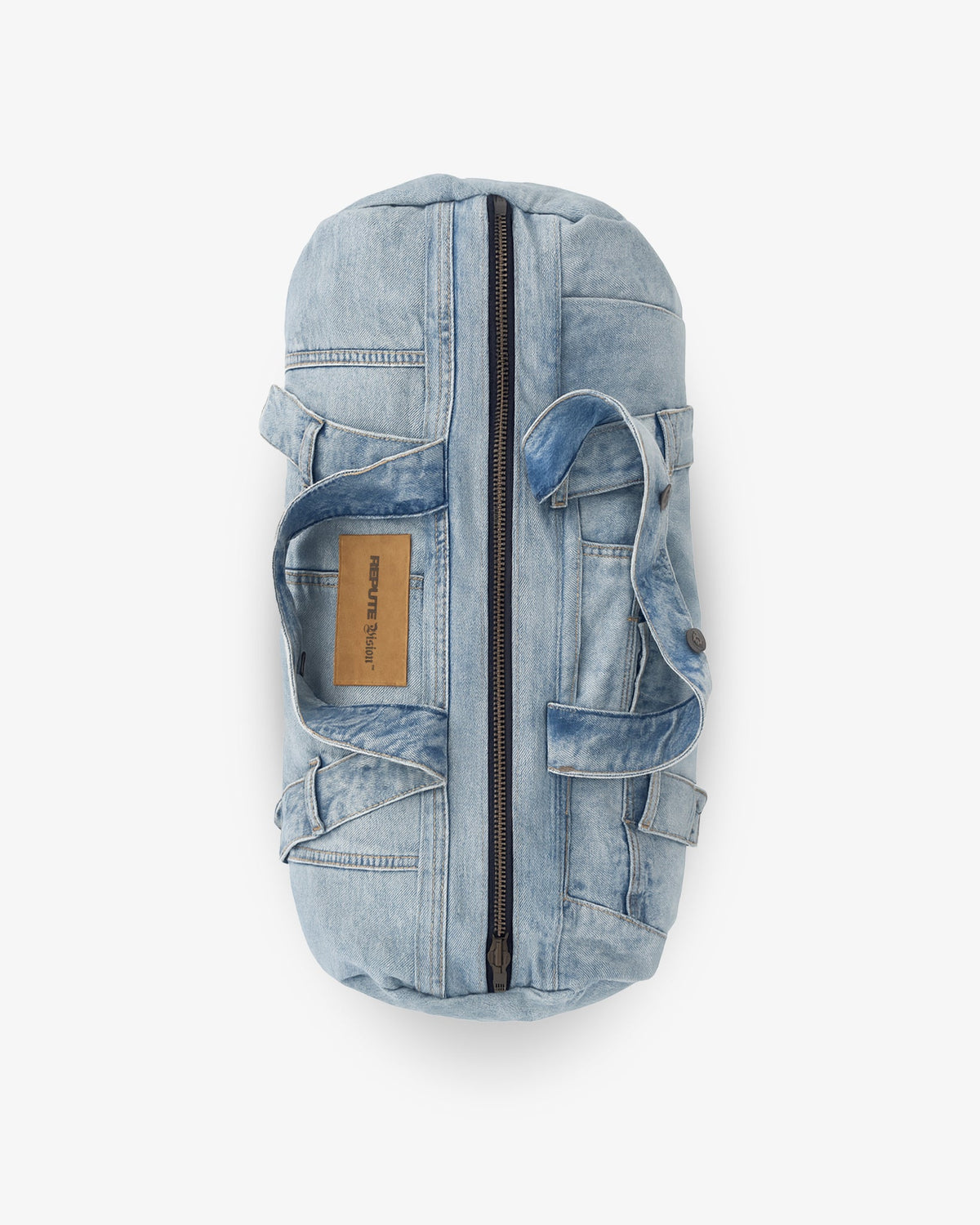 CUSTOM UPCYCLED DENIM BAG LIGHT BLUE - reputevision.com