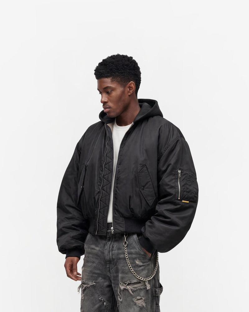 Reversible Cropped Bomber Jacket