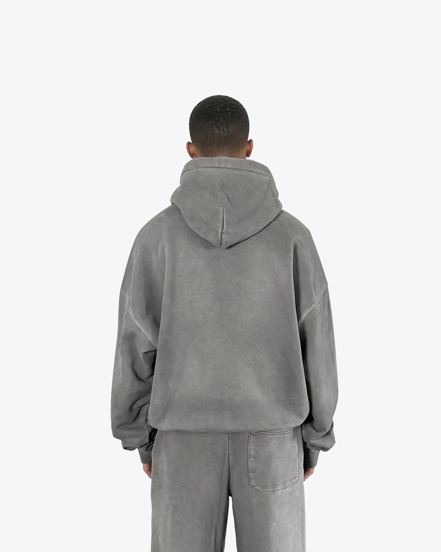 REPUTE GREY BASIC HOODIE - reputevision.com