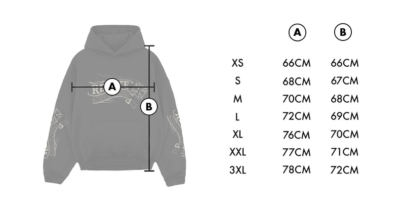 Size Guide — RPT OLIVE UNIT-5 HOODIE