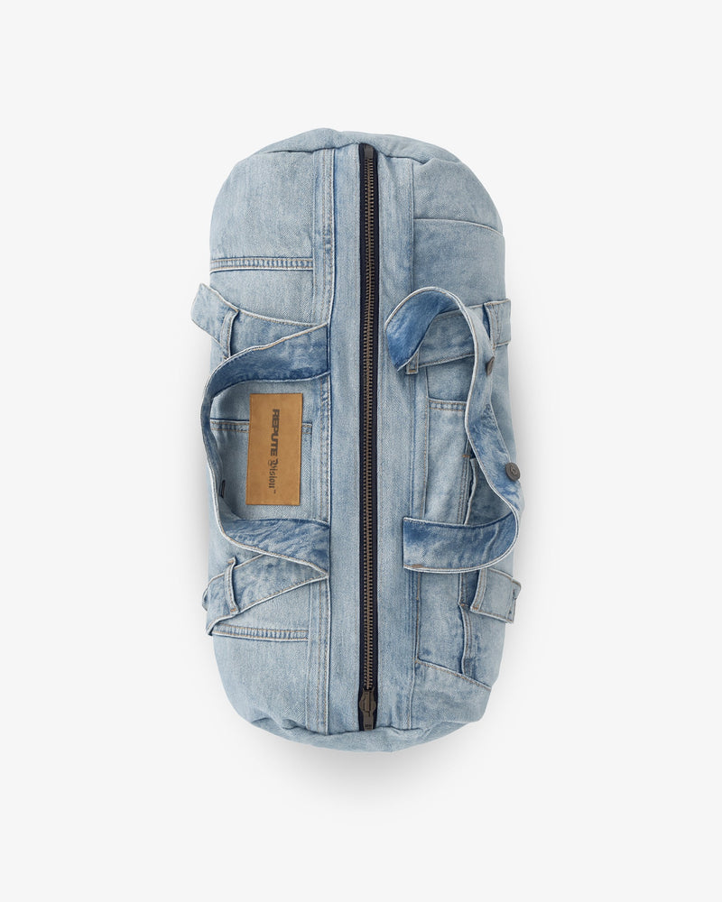 CUSTOM UPCYCLED DENIM BAG LIGHT BLUE - reputevision.com