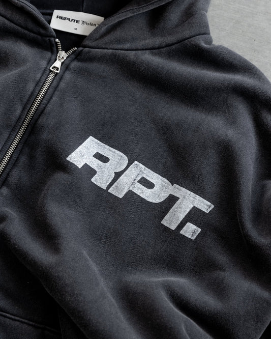 Double Layered Hoodie Grey Washed - reputevision.com