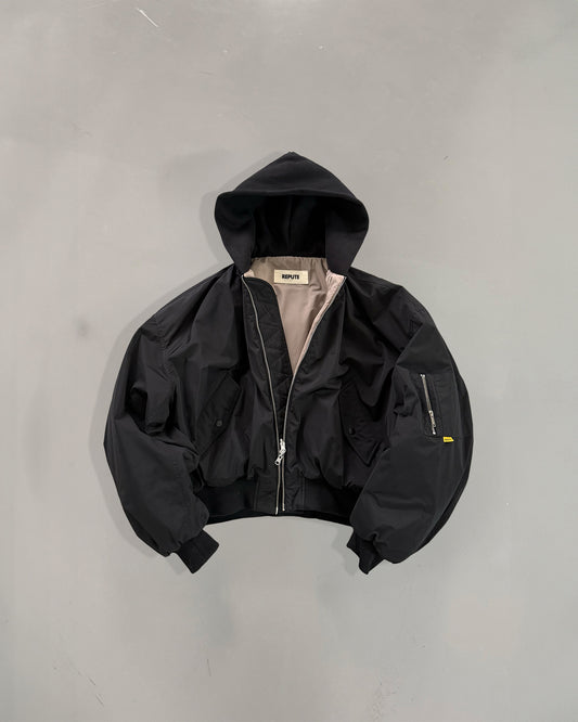 REVERSIBLE BOMBER BLACK