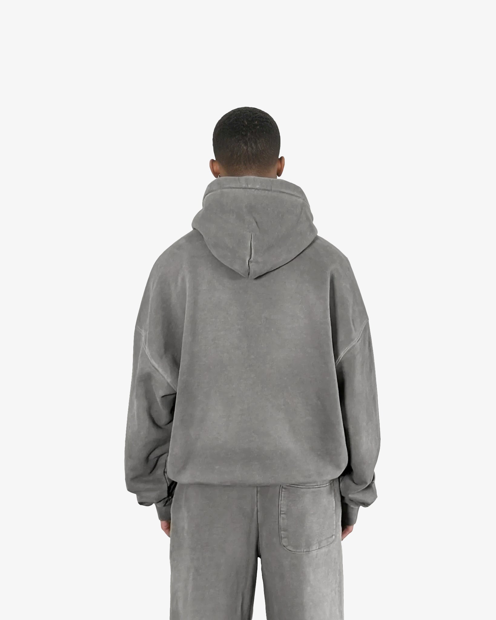 REPUTE GREY BASIC HOODIE - reputevision.com