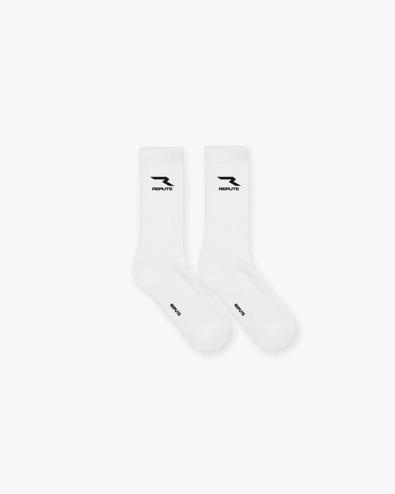 WHITE R LOGO SOCKS - reputevision.com
